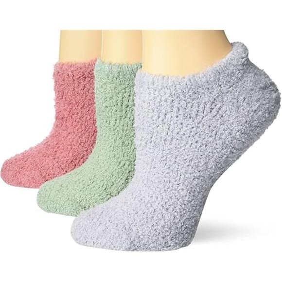 Womens Shortie Slipper Sock, 3 Pair Pack - Picture 4 of 4